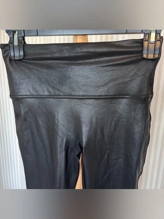 SPANX High-Waist Faux Leather Black Leggings Women’s Size Large NWOT - Picture 6 of 8